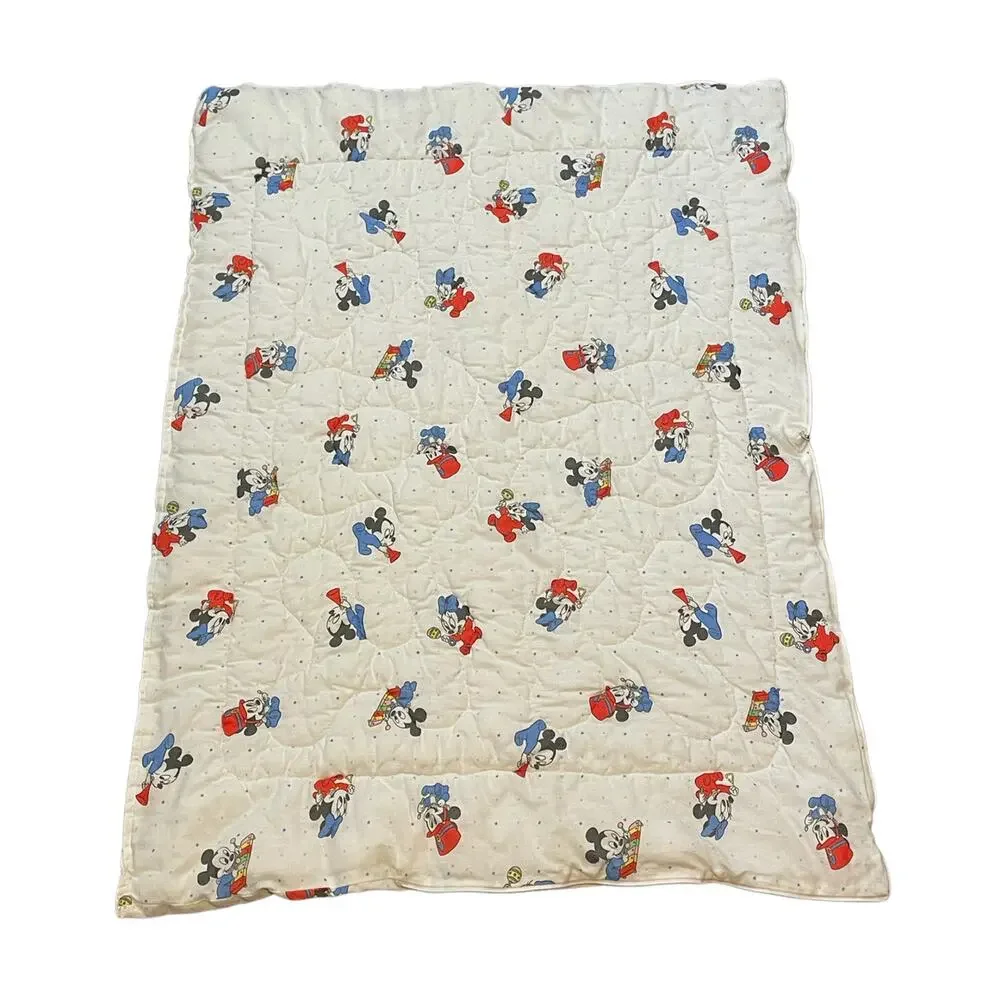 Vintage Disney Mickey Mouse Baby Zip Up Blanket Cover
